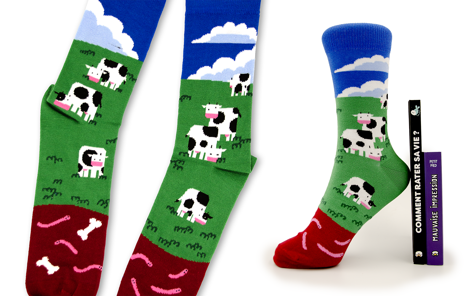 Couvertude de Chaussettes "Vaches"