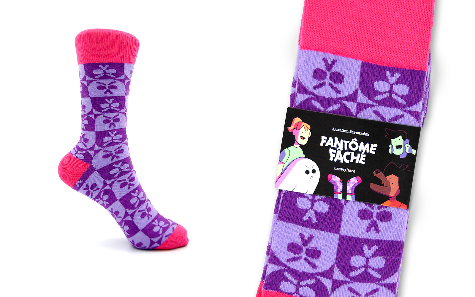 Couvertude de Chaussettes "Fantôme Fâché"