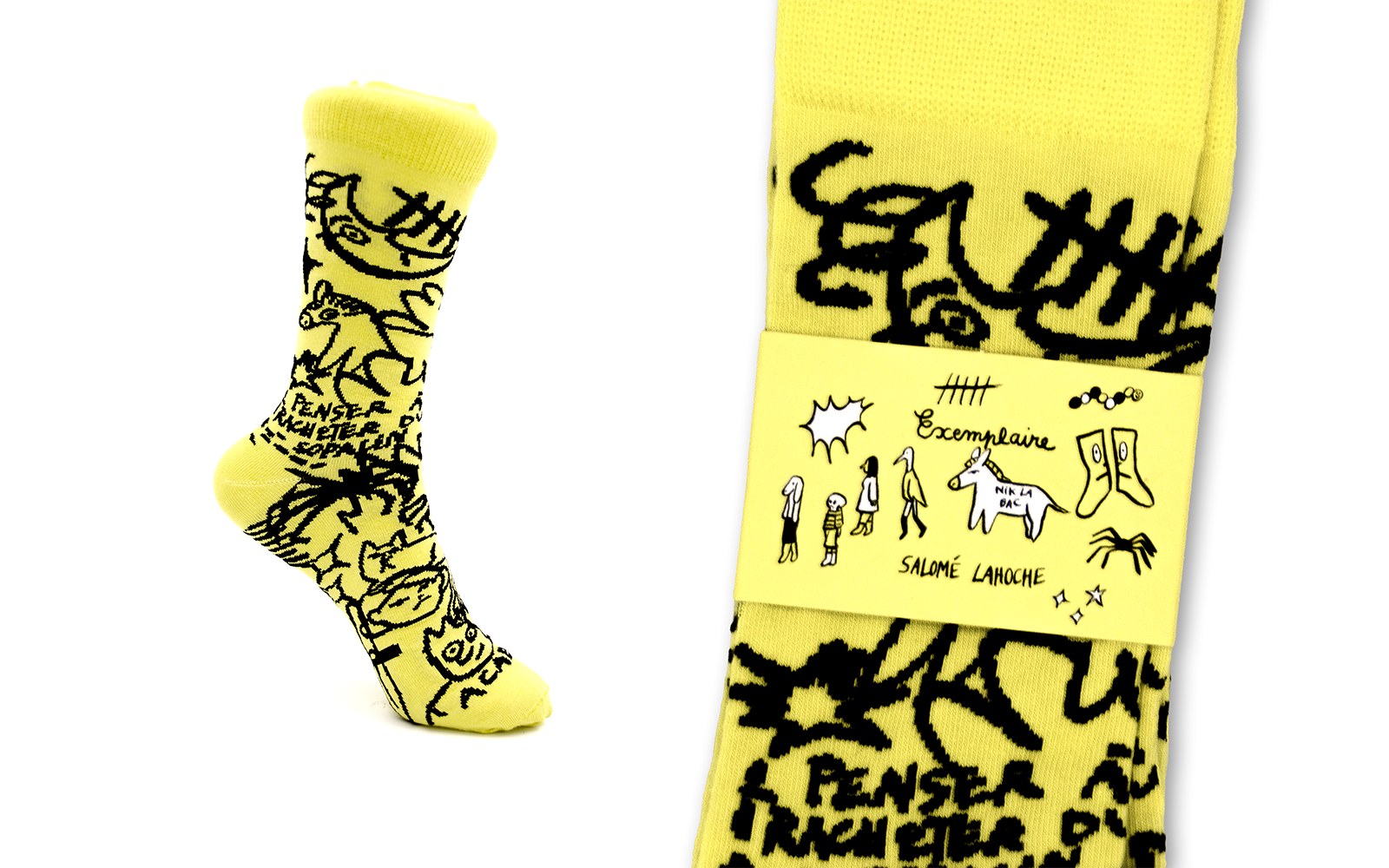Couvertude de Chaussettes "Post-it"